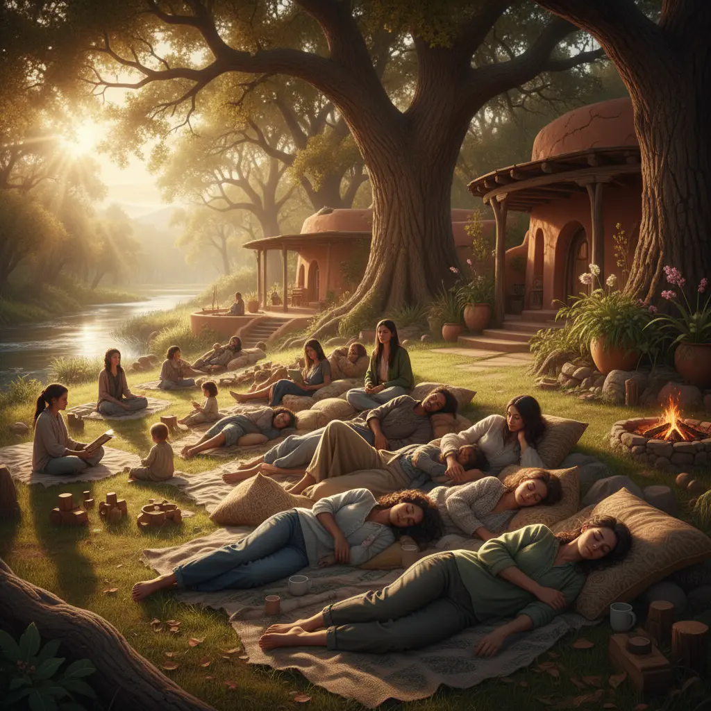 Comunidad descansando